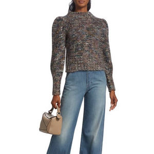 NWT Veronica Beard Alpaca blend Chaya Cropped Knit Sweater multicolor- Medium